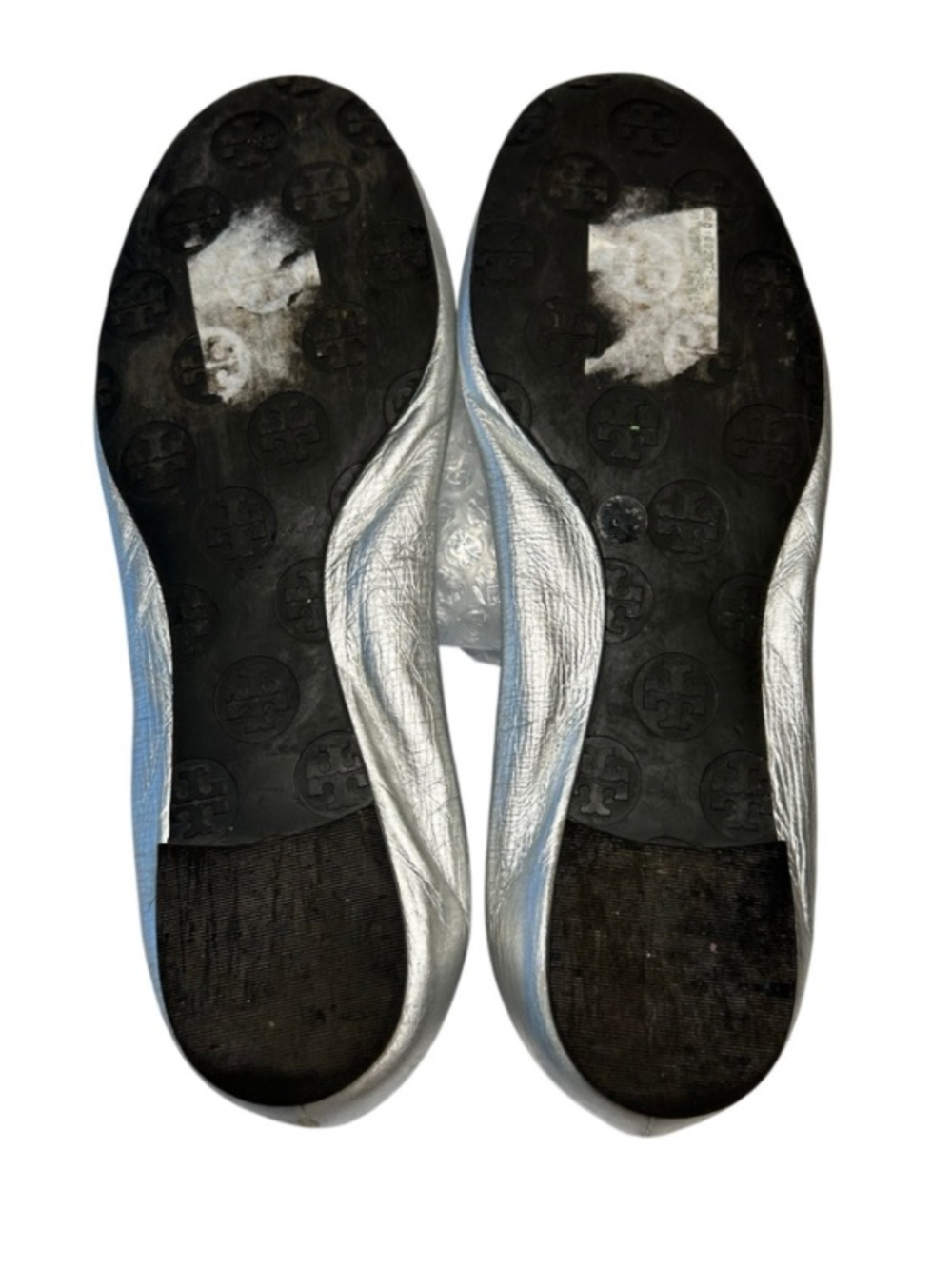 Tory Burch Reva Travel Ballet in metallic silver, travel-friendly, flexible sole - Picture 11 of 11
